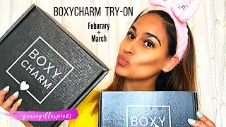 FEBRUARY & MARCH BOXYCHARM UNBOXING | 2020 (Try On - First Impressions)