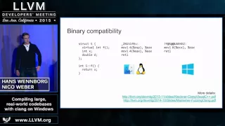 2015 LLVM Developers’ Meeting: H. Wennborg & N. Weber “Compiling large, real-world codebases..."