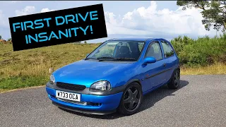 MY 300BHP CORSA B C20LET FIRST DRIVE!!