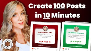 How to Bulk Create Social Media Posts with ChatGPT + Canva (100 posts in 10 minutes!)