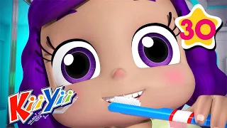 Brush Teeth Song | Kids Learning | ABCs and 123s | KiiYii | Nursery Rhymes & Kids Songs