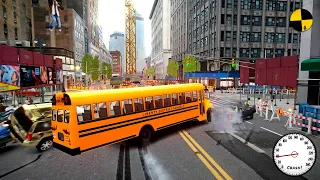 GTA 4 Crazy School Bus Crashes Ep.56