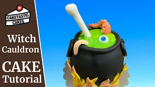 Witch's Cauldron Halloween Cake Tutorial