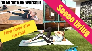 Trying WHITNEY BJERKEN’s ab workout