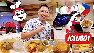 Trying JOLLIBEE for the First Time! 🇵🇭 Our food was served by JOLLIBOT!