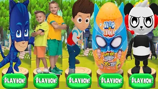 Tag with Ryan - Combo Panda vs Pj Masks CatBoy vs Paw Patrol Ryder vs Vlad and Niki Run Gameplay