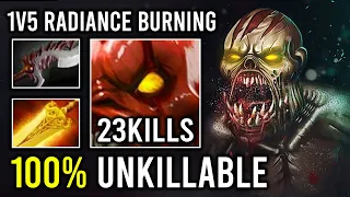 100% CAN'T KILL 1v5 Unlimited Radiance Burning DMG Per Second Farming Godlike Lifestealer Dota 2