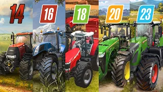 Évolution Farming Simulator mobile | fs14 vs fs16 vs fs18 vs fs20 vs fs23