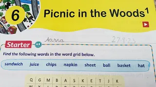 English Course Book Ch:- 6. "Picnic in The Woods" Story. Class 1.