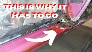 Peugeot 205 GTI passenger sill/rocker removal