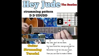 Hey Jude - The Beatles guitar chords w/ lyrics & strumming tutorial