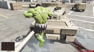 GTA 5 - Fort Zancudo Military Base Hulk Rampage + Six Star Escape