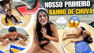 TOMEI BANHO DE CHUVA COM MEU FILHO!!! 😱🥹😍 *nossa primeira vez*