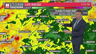 Severe thunderstorms, flooding impacting metro Atlanta with strong winds, hail