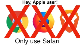 Stop using Chrome or other Web Browsers - Use Safari if you are an Apple user!