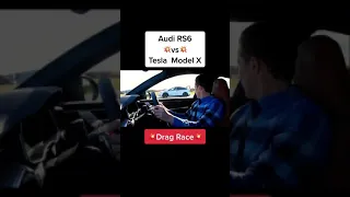 Audi RS6 vs Tesla Model X #shorts