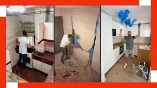 🔥 TRANSFORMATION of a Small and Old KITCHEN 🙉 IKEA Furniture Assembly