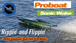 Proboat Sonic Wake 3S Battery Comparison: Spektrum Smart Pack 5000/50C hardcase/RC Battery 5000/65C