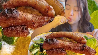 Roasted Pork intestine| Naga girl gardening in Uk 🇬🇧 😨|