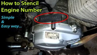 How to Stencil Engine and Chassis Number ( Motorcycle / Cars )