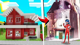 MI CASA SE CONVIERTE EN LA CASA DE LADYBUG EN MINECRAFT