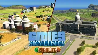 Cities Skylines Parklife - Район фермеров и здание "Управление подавления"! #46