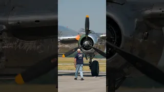 A flaming start to your week #aviation #warbird #aircraft #airshow #b25 #engine #fire #pilot #radial