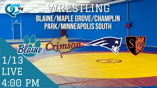 Wrestling: Blaine vs Maple Grove vs Champlin Park vs Minneapolis South  | QCTV