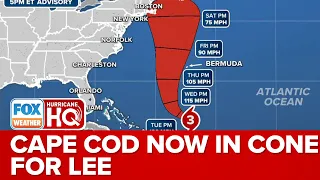 Hurricane Lee Remains Category 3 Storm, Cape Cod Now In Forecast Cone