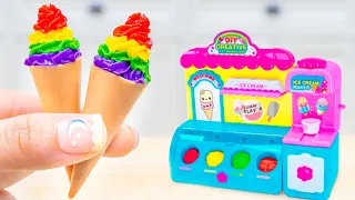 Rainbow Ice Cream 🍦🌈 Frozen Miniature Fruits Ice Cream Making 1000+ Miniature Ideas By Hieu Cakes