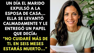 UN DÍA EL MARIDO EXPULSÓ A LA ESPOSA DE CASA... ELLA SE LEVANTÓ CALMADAMENTE Y...