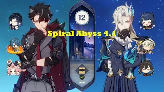 Wriothesley Freeze & Neuvillette Vaporize | Spiral Abyss 4.1 Floor 12 9 Stars | Genshin Impact