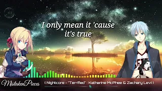 『Nightcore』Terrified【Switching Vocals】〔Katherine McPhee ft. Zachary levi|Lyrics〕