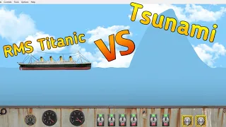 RMS Titanic, HMHS Britannic, RMS Olympic VS Tsunami - Floating Sandbox - Ship Sinking Simulator