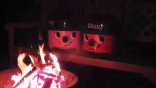 Romantic Bonfire Night with HENRY THE HOOVER ~ ASMR Crackling Fire White Noise for Better Sleep 💤