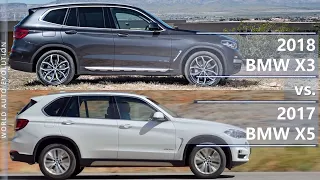 2018 BMW X3 vs 2017 BMW X5 (technical comparison)