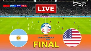 ARGENTINA  vs USA - FINAL | Copa America USA 2024 | Full Match All Goals | PES Gameplay