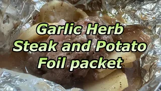 Easy Garlic and Herb Steak and Potato Foil Pack -Twisted Mikes
