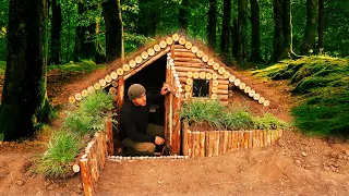 Construction of an underground and warm shelter | Mushrooms for dinner!