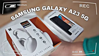 📦 Aestehtic Unboxing | Samsung galaxy a23 5g + headphones (asmr)