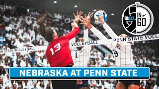 Nebraska at Penn State | Nov. 3, 2023 | B1G Volleyball in 60