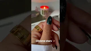 Chrome stars nail art tutorial ✨ #tutorial #nailart #nailtutorial #nail