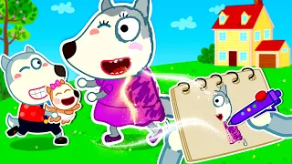 Mommy Wolf! Are You Fake or Real? Pretends to Play with Magic Pen | @mommywolf