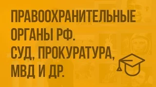 Правоохранительные органы РФ. Суд и прокуратура, МВД и др. Видеоурок по обществознанию 7 класс