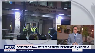 Concerns of terrorist attacks grow after pro-Palestine protest turns violent in DC