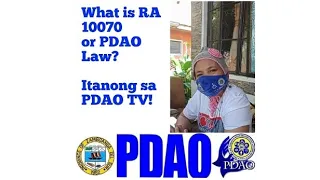 What is RA 10070: PDAO Law