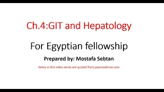 GIT and Hepatology for fellowship