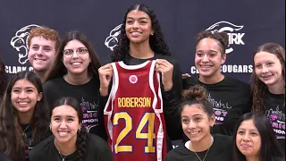 Clark Cougars’ Roberson officially receives McDonald’s All-American jersey