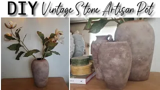 HOW TO MAKE THE BEST AGED STONE VASE - 3 DIFFERENT POTS - SAME METHOD