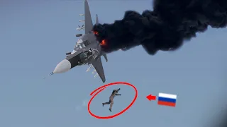 Russian pilot drops a burning  MiG-29S in the air after hit by a Ukrainian attack | ARMA